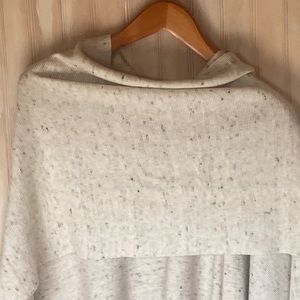 Eileen Fisher Cream colored with black specs rap. Made of Love Italian yarn.